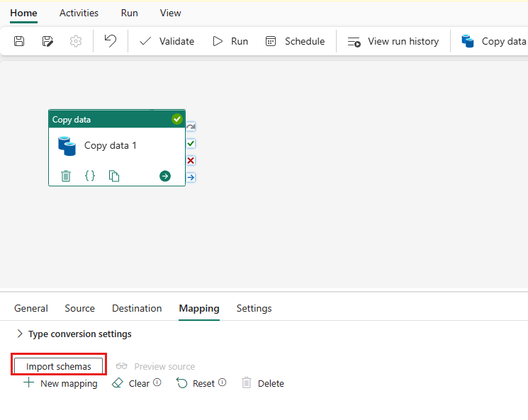 Configure column mapping in a Fabric pipeline