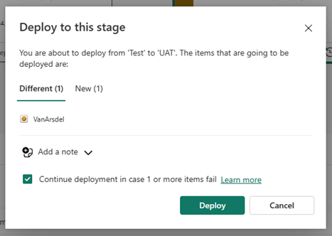 Confirm a Fabric deployment