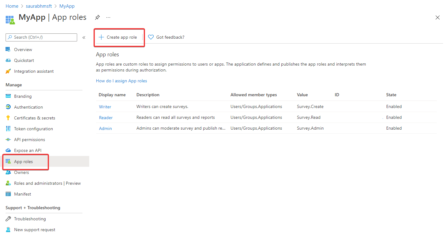 App roles overview